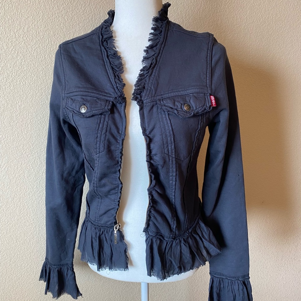 Levi's Women's Black Frayed Denim Jacket